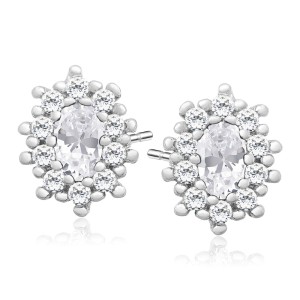 Cercei argint cu pietre DiAmanti Z1099E_W-DIA (Argint 925‰ 2,1 g.)